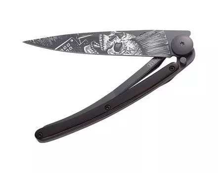 Складной нож Deejo Tattoo Punk 37G, Ebony wood