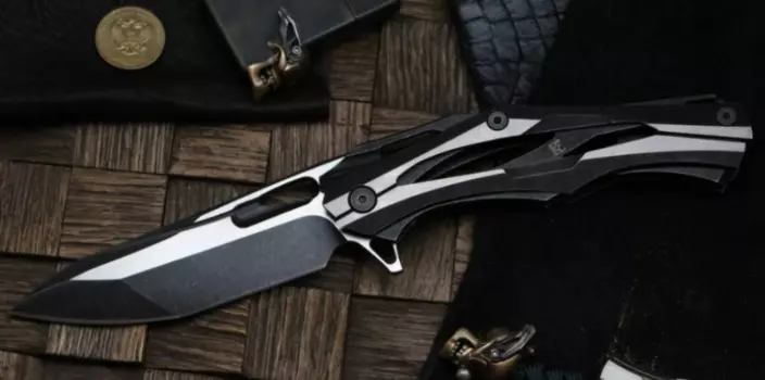 Складной нож Десептикон-1 CKF Limited Black Edition, сталь S90V, рукоять Titanium