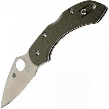 Складной нож Dragonfly 2 Foliage Green - Spyderco C28GPFG, сталь VG-10 Satin Plain, рукоять стеклотекстолит G10, зелёный