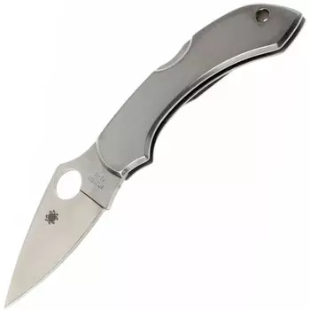 Складной нож Dragonfly 2 - Spyderco 28P, сталь VG-10 Satin Plain, рукоять нержавеющая сталь