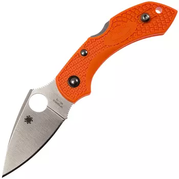 Складной нож Dragonfly 2 - Spyderco 28POR2, сталь VG-10 Satin Plain, рукоять термопластик FRN оранжевый