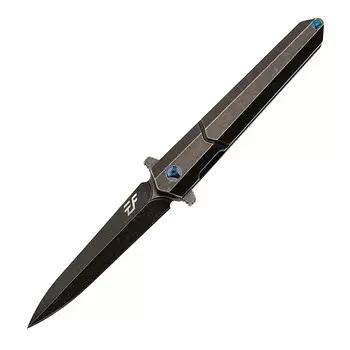 Складной нож Eafengrow EF940 темный, сталь D2, титан