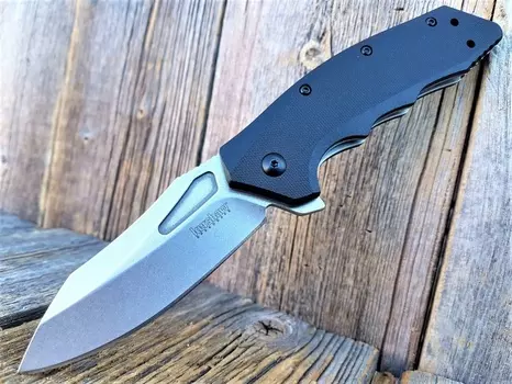 Складной нож Flitch KERSHAW 3930, сталь лезвия 8Cr13MoV Stonewashed, рукоять термопластик GFN