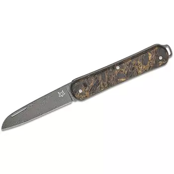 Складной нож Fox Limited Edition Vulpis 2.17", сталь дамаск, рукоять fatcarbon