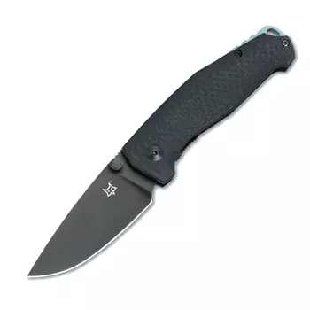Складной нож Fox TUR, сталь ELMAX DLC, рукоять Carbon Fiber, чёрный