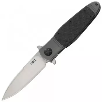 Складной нож Ken Onion Design Bombastic™ IKBS® Flipper, Satin Finish Blade, Stainless Steel Handle with Black GRN Inlays