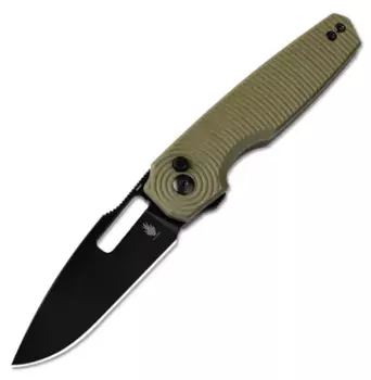 Складной нож Kizer Dogfish, сталь NitroV, рукоять G10, оливковый