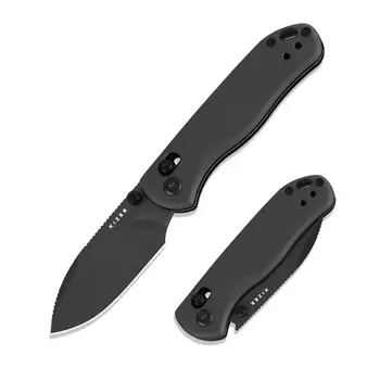 Складной нож Kizer Drop Bear 2 Drop Point black сталь Nitro-V, рукоять Black Aluminium