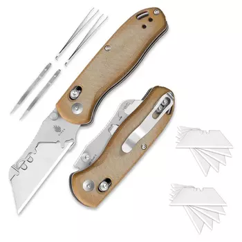 Складной нож Kizer Drop Bear Utility, сталь SK5, рукоять Natural Micarta