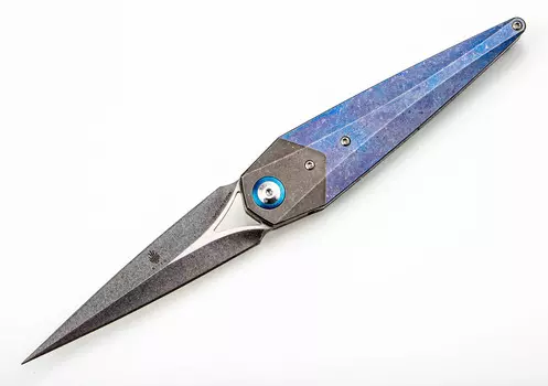 Складной нож Kizer Soze, сталь CPM-S35VN , рукоять титан, синий
