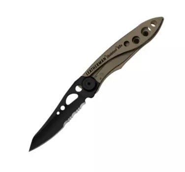 Складной нож Leatherman Skeletool KBX coyote, сталь 420HC, рукоять Stainless Steel