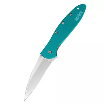 Полуавтоматический складной нож Kershaw Leek, сталь Sandvik™ 14C28N, рукоять анодированный алюминий, бирюзовый