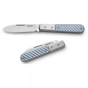 Складной нож LionSteel Barlow Roundhead, сталь M390, рукоять титан/карбон