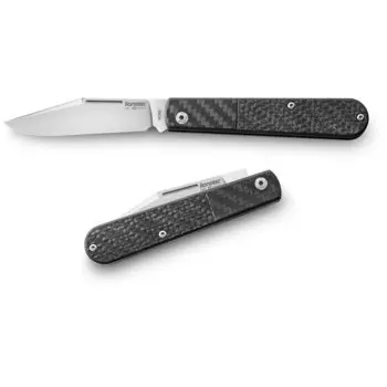 Складной нож LionSteel Barlow Slim Shuffler, сталь M390, рукоять Carbon fibre