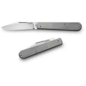 Складной нож LionSteel Barlow Slim Shuffler, сталь M390, рукоять Grey titanium