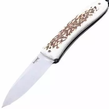 Складной нож LionSteel Big Opera, сталь D2, рукоять олений рог