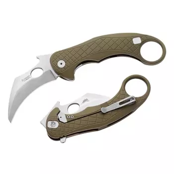 Складной нож LionSteel L.E.One, сталь Magnacut, рукоять алюминий, зеленый