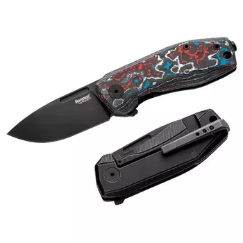 Складной нож LionSteel NANO Nebula, сталь MagnaCut, рукоять карбон/титан