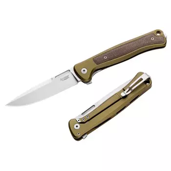 Складной нож LionSteel Skinny Aluminium, сталь MagnaCut, рукоять алюминий/микарта, зеленый