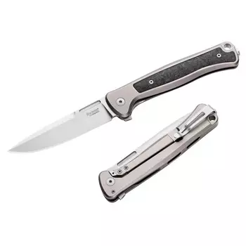 Складной нож LionSteel Skinny Titanium, сталь MagnaCut, рукоять титан, серый