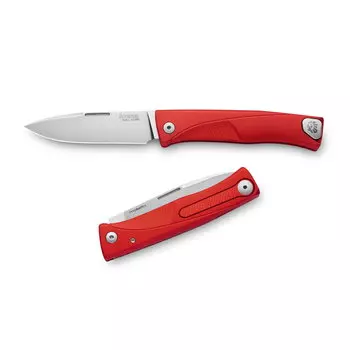 Складной нож LionSteel Thrill, сталь M390, рукоять Red aluminium