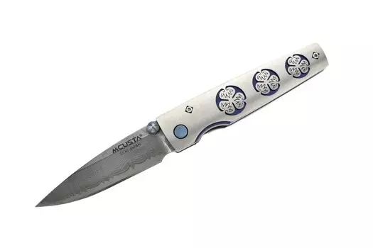 Складной нож Mcusta Aoi MC-91D, сталь VG-10 в обкладах из дамаска, рукоять сталь 420J2