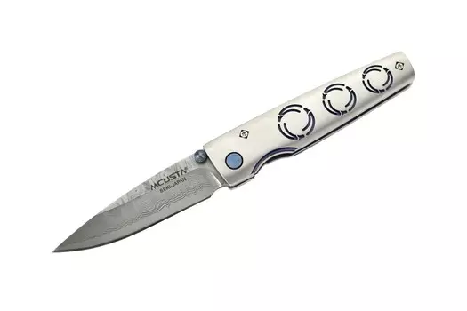 Складной нож Mcusta Matsuba MC-95D, сталь VG-10 в обкладах из дамаска, рукоять 420J2