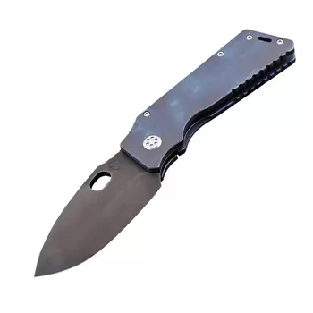 Складной нож Medford Tactical Fighting Folder-H, сталь S35VN, рукоять синий титановый сплав, синий
