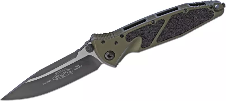 Складной нож Microtech SOCOM ELITE, сталь CTS-204P, рукоять зеленый алюминий