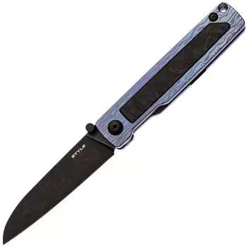 Складной нож Mr.Blade Style blackwashed сталь N690, рукоять Violet Titanium