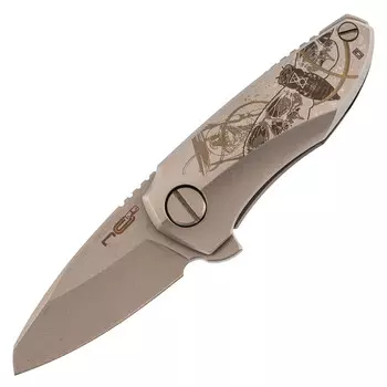 Складной нож N.C.Custom Cicada, сталь X105, рукоять сталь
