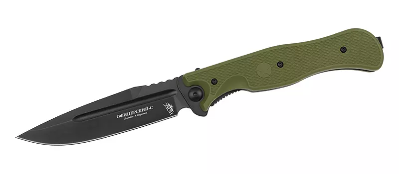 Складной нож Офицерский-С, сталь D2 Green