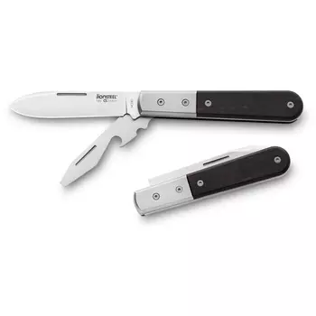 Складной нож + открывалка LionSteel Barlow Roundhead, сталь M390, рукоять титан/эбеновое дерево