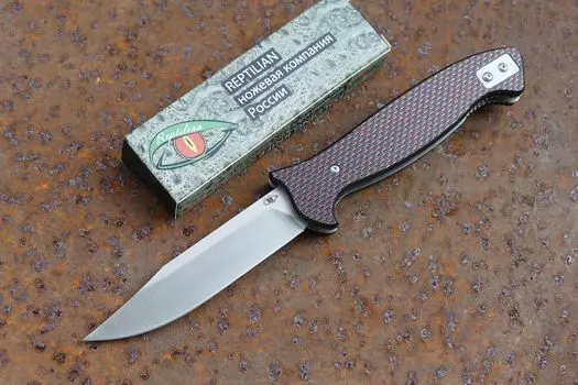 Складной Нож Разведчика, карбон красный