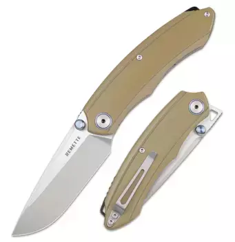 Складной нож Remette Wild Species, сталь 14C28N, рукоять G10, бежевый