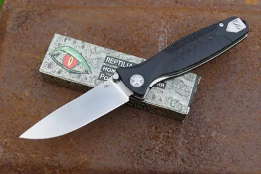Складной нож Reptilian Хунта-01, сталь D2, рукоять G10, черный