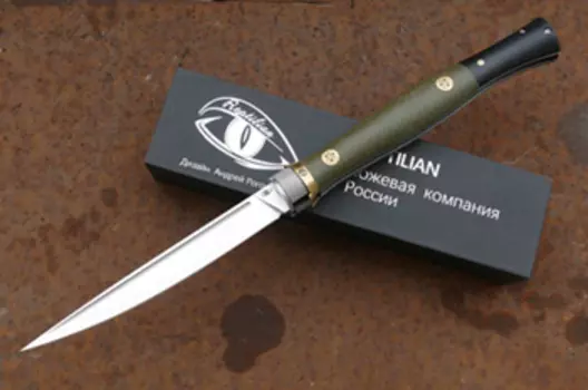 Складной нож Reptilian Кабальеро-01 ограниченное издание, сталь D2, рукоять G10/микарта, зеленый