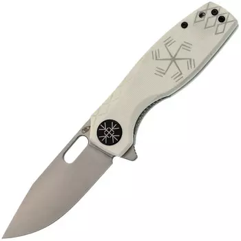 Складной нож Reptilian Тобол-03, сталь D2, рукоять белый G-10