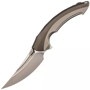 Складной нож Rike Knife Lamella Grey, сталь M390, рукоять титан