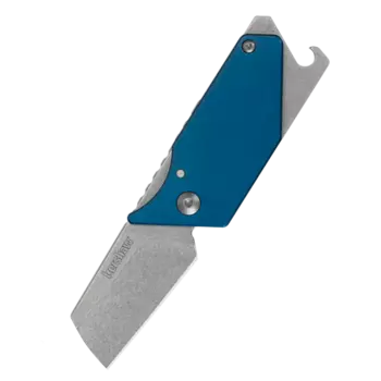 Складной нож Sinkevich Design Pub - KERSHAW 4036BLU, сталь клинка 8Cr13MoV (Stonewashed), рукоять алюминий/сталь, синий
