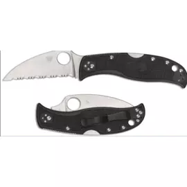 Складной нож Spyderco Serrated RockJumper, сталь VG-10, рукоять термопластик FRN чёрный