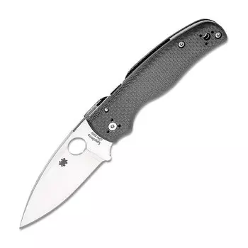 Складной нож Spyderco SHAMAN Sprint Run C229CFP, сталь CPM S90V Satin Plain, рукоять карбон, чёрный