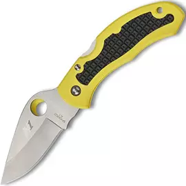 Складной нож Spyderco Snap-It Salt C26PYL, сталь H1 Satin Plain, рукоять FRN/кратон, чёрно-желтый