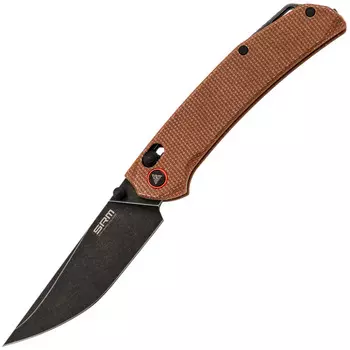 Складной нож SRM Asika 411L-MN, сталь 14C28N, рукоять микарта