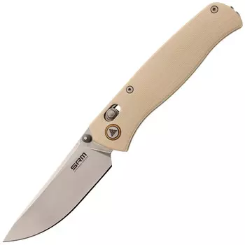 Складной нож SRM Medal 255L-GT, сталь 10Cr15MoV, рукоять G10, белый