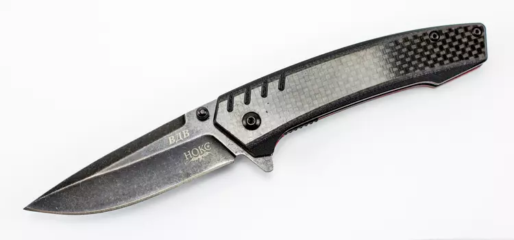 Складной нож ВДВ, сталь AUS-8, карбон