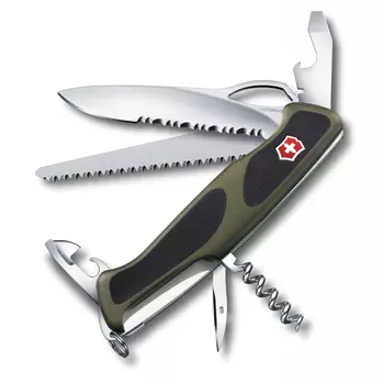 Складной нож Victorinox, сталь X55CrMo14, рукоять полиамид, черно-зеленый