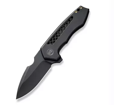 Складной нож WE Knife Harpen Black, сталь CPM-20CV, рукоять титан