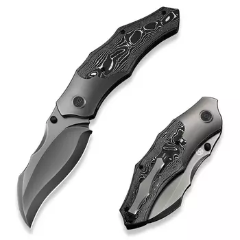 Складной нож WE Knife Orc Boss, сталь CPM 20CV, рукоять титан, серый