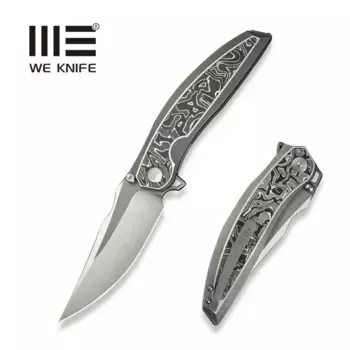 Складной нож We Knife Quinseris, сталь M390, рукоять титан/карбон